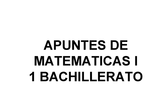 Apuntes Matemáticas Académicas Análisis 1 Bachillerato 2023 / 2024