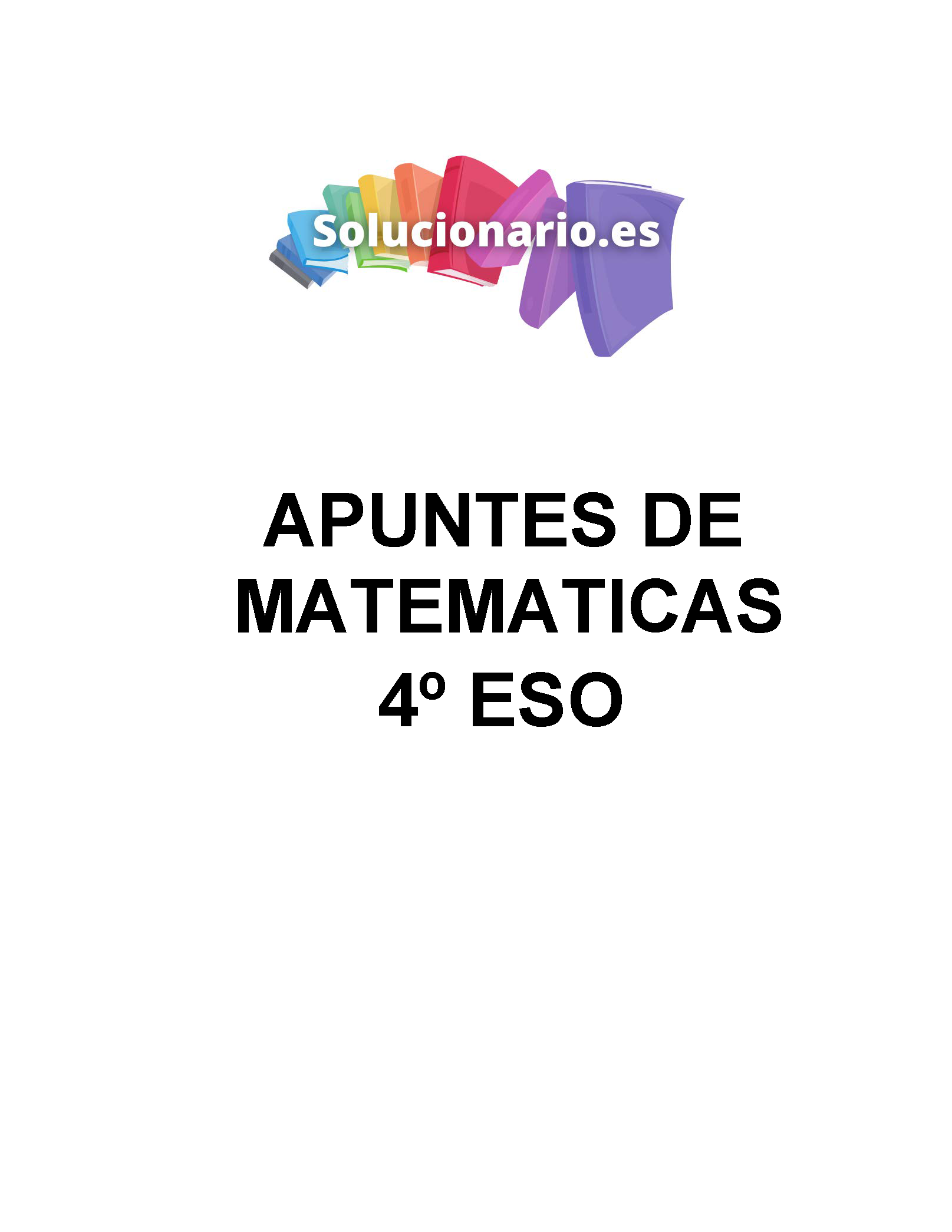 Apuntes Matemáticas Ecuaciones y Sistemas 4 ESO 2023 / 2024