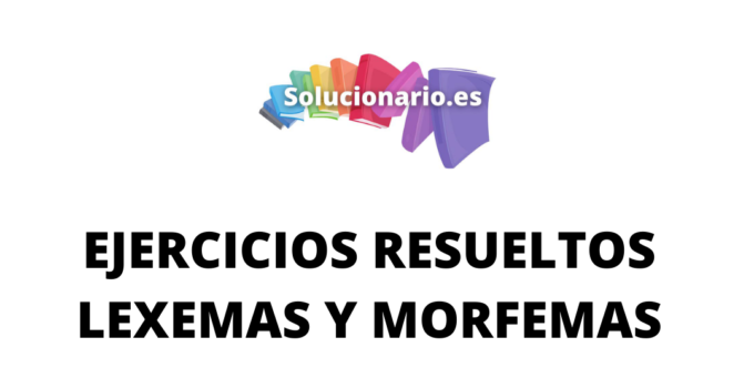 Lexemas y Morfemas Ejercicios Resueltos PDF 2023 / 2024