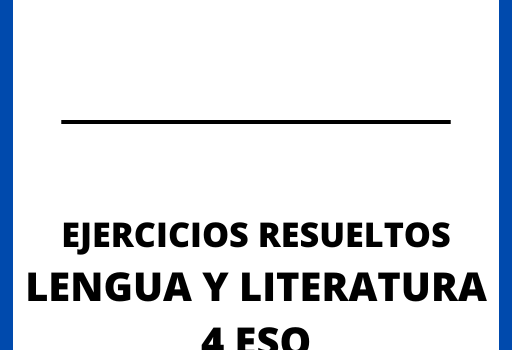 Ejercicios Resueltos de Recursos Literarios Lengua 4 ESO