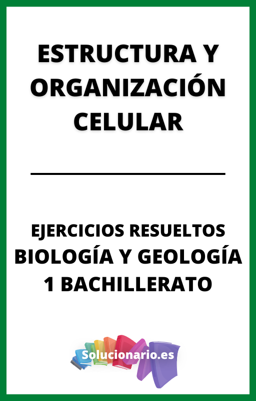 Ejercicios Resueltos de Estructura y Organizacion Celular Biologia y Geologia 1 Bachillerato
