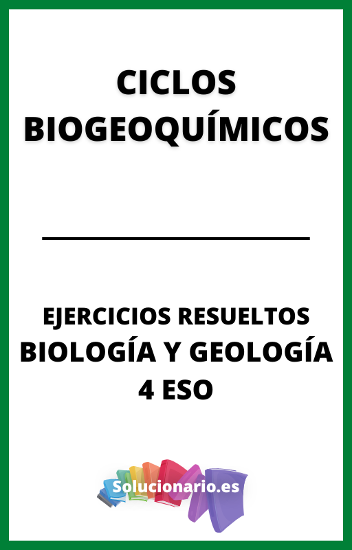 Ejercicios Resueltos de Ciclos Biogeoquimicos Biologia y Geologia 4 ESO
